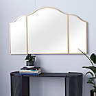 Alternate image 1 for Ridge Road D&eacute;cor 52.5-Inch x 31-Inch Adjustable Arched Trifold Mirror in Gold