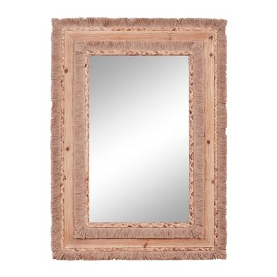 NEW Brown Leather Rectangle Mirror 36 3/4" x 26 3/4" 