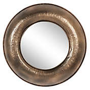 Ridge Road D&eacute;cor 32-Inch Round Metal Wall Mirror in Bronze