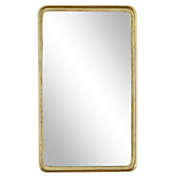 Ridge Road Decor Modern 40-Inch x 24-Inch Rectangular Oversized Aluminum Cast Mirror in Gold