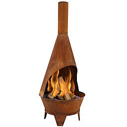 Sunnydaze Decor Wood-Burning Chiminea Fire Pit in Bronze