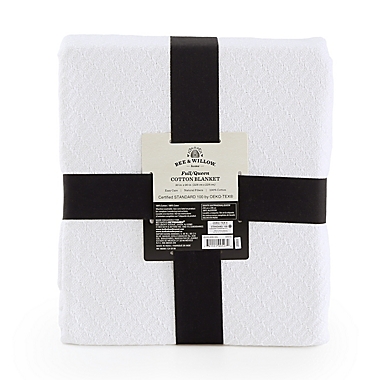 Bee &amp; Willow&trade; Cotton Knit Full/Queen Blanket in White. View a larger version of this product image.