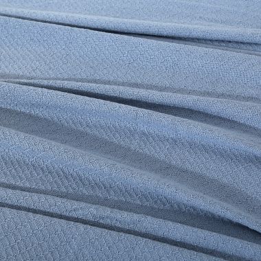 Bee &amp; Willow&trade; Cotton Knit King Blanket in Blue. View a larger version of this product image.