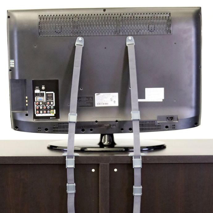 Qdos Anti-Tip TV Kit in Grey | Bed Bath and Beyond Canada