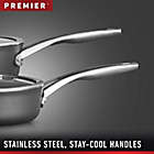 Alternate image 4 for Calphalon&reg; Premier&trade; Stainless Steel 2.5 qt. Covered Saucepan