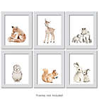 Alternate image 2 for Lambs &amp; Ivy&reg; Watercolor Woodland Animals Unframed Wall Art (Set of 6)