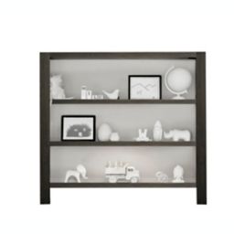Milk Street Baby True Hutch/Bookcase in Grey Mud/ Snow White