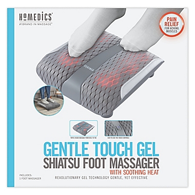 HoMedics&reg; Gentle Touch Gel Foot Massager in Grey. View a larger version of this product image.