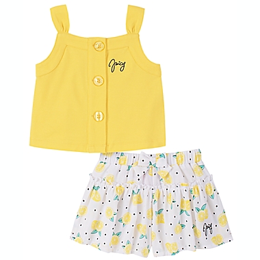 Juicy Couture&reg; Lemons 2-Piece Short Set in Yellow. View a larger version of this product image.
