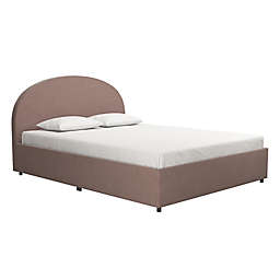 Mr. Kate Moon Upholstered Bed with Storage, Queen Size Frame, Blush Velvet