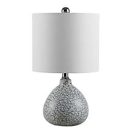 Safavieh Blithe LED Table Lamp in Blue with Cotton Shade