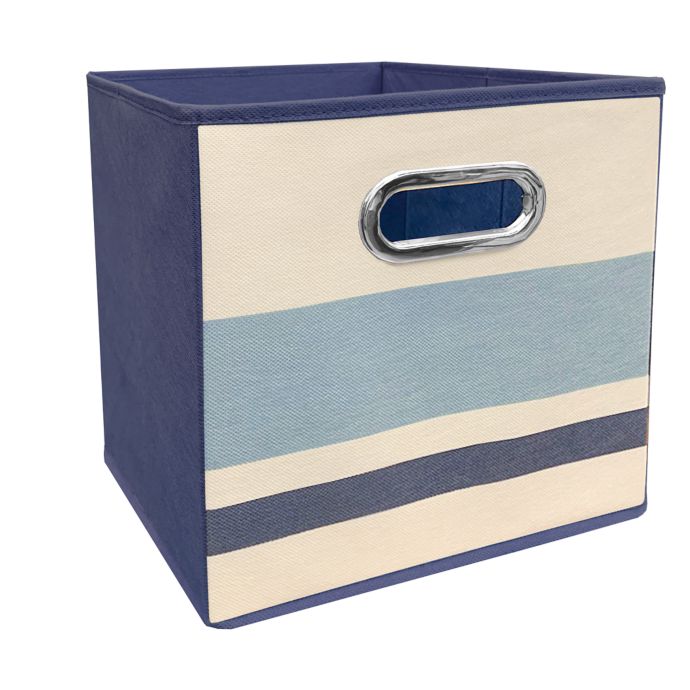 large rectangle stripe toy storage bin