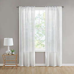 Simply Essential™ Passaic Rod Pocket Sheer Window Curtain Panels in White (Set of 2)