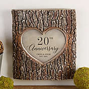 Anniversary Romantic Couple 8.25-Inch x 9.25-Inch Personalized Resin Tree Trunk Sculpture