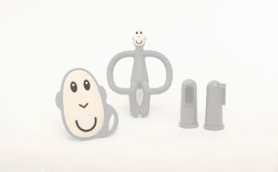 Matchstick Monkey&reg; Teething Starter Set in Cool Grey