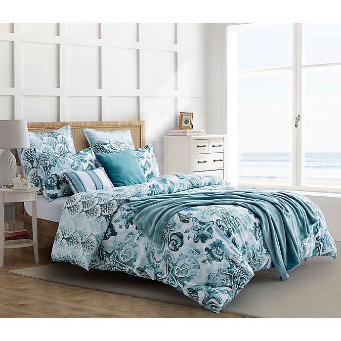 Clarion 8 Piece Reversible Comforter, Teal Blue Twin Bedding