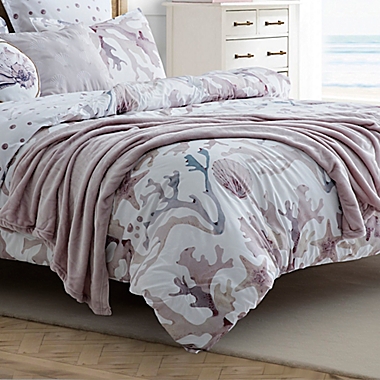 Coralita 6-Piece Reversible Twin Comforter Set in Mauve/Multi. View a larger version of this product image.