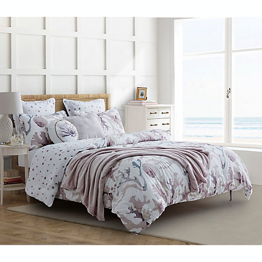 Alternate image 1 for Coralita 8-Piece Reversible King Comforter Set in Mauve/Multi