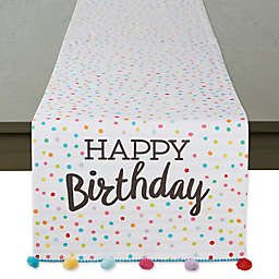 Happy Birthday Table Runner in Confetti