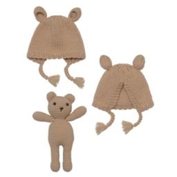 So' Dorable Crochet Bonnet and Bear Set