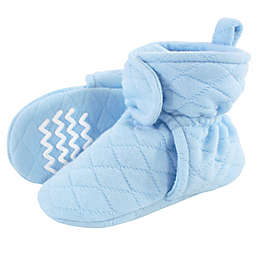 Hudson Baby® Size 0-6M Quilted Booties in Light Blue