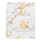 Alternate image 2 for Lambs & Ivy&reg; Storytime Pooh Cotton Fitted Crib Sheet in White