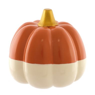 Two-Tone Ceramic Halloween Pumpkin. View a larger version of this product image.