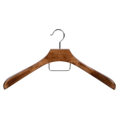 Squared Away&trade; Deluxe Coat Hanger in Walnut with Chrome Hardware