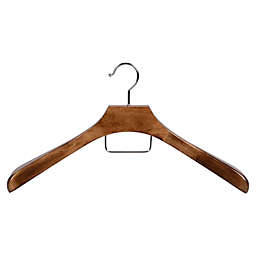Squared Away™ Deluxe Coat Hanger in Walnut with Chrome Hardware