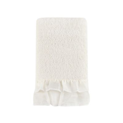 Bee &amp; Willow&trade; Cottage Ruffle Hand Towel in Coconut milk