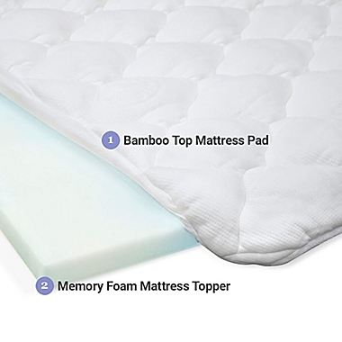 eLuxurySupply&reg; Queen Double Thick Rayon from Bamboo Mattress Pad. View a larger version of this product image.