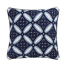 Levtex Home Valentina Crewel Embroidered Square Throw Pillow in Navy