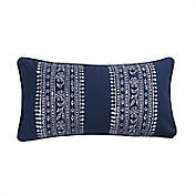 Levtex Home Valentina Embroidered Oblong Throw Pillow in Navy