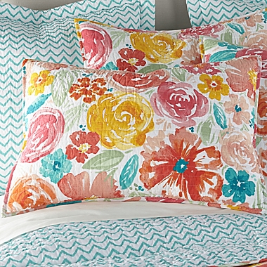 Levtex Home Leora Floral 3-Piece Reversible Full/Queen Quilt Set. View a larger version of this product image.