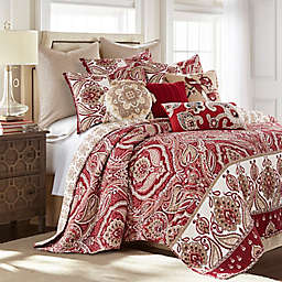 Levtex Home Astrid Reversible King Quilt in Red/Taupe