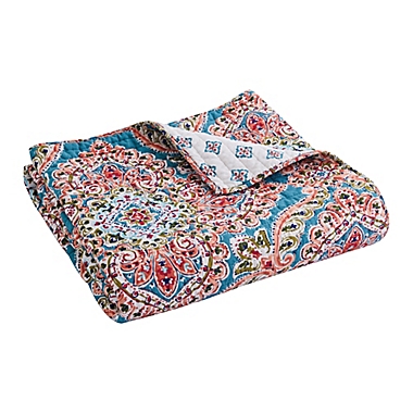 Levtex Home Veranda Reversible Quilted Throw Blanket in Red | Bed Bath ...