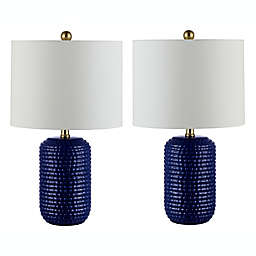 Safavieh Jace Ceramic Table Lamps in Navy Blue (Set of 2)