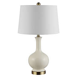 Safavieh Bowie LED Table Lamp in Cream with Cotton Shade
