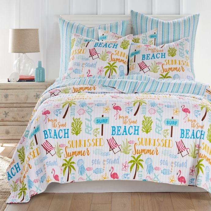 Levtex Home Beach Days 3Piece Reversible Quilt Set Bed Bath and