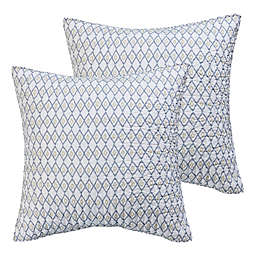 Levtex Home Tasmin European Pillow Shams in Grey (Set of 2)