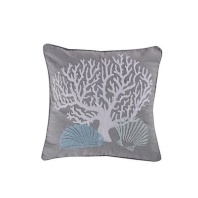 Levtex Home Cape Coral Square Throw Pillow in Grey