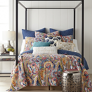 Levtex Home Nanette 3-Piece Reversible Full/Queen Quilt Set in Navy. View a larger version of this product image.