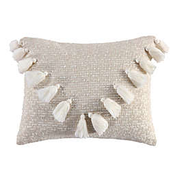 Levtex Home Textured Tassel Throw Pillow in Taupe