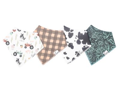 Copper Pearl&trade; 4-Pack Farm Bandana Bibs