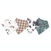 Copper Pearl&trade; 4-Pack Farm Bandana Bibs