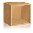 Alternate image 0 for Way Basics Tool-Free Assembly zBoard paperboard Stackable Storage Cube in Natural Wood Grain