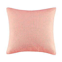 INK+IVY Bree Knit Throw Pillow Cover in Coral