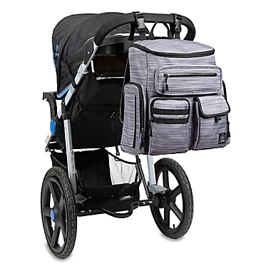 Jeep&reg; Adventurers Heritage Diaper Backpack in Grey. View a larger version of this product image.