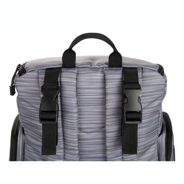 Jeep&reg; Adventurers Heritage Diaper Backpack in Grey. View a larger version of this product image.