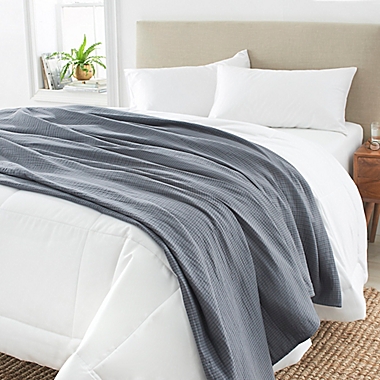 Nestwell&trade; Pure Earth&trade; Organic Cotton Matelass&eacute; Twin Blanket in Medium Stone. View a larger version of this product image.